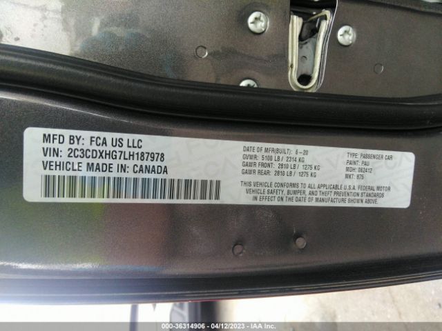 2C3CDXHG7LH187978 Dodge CHARGER GT
