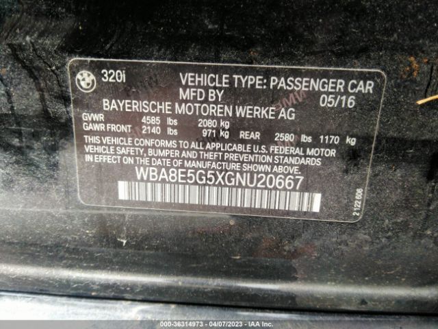 WBA8E5G5XGNU20667 BMW 3 Series 320i Xdrive