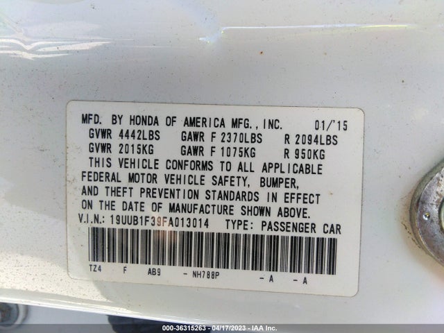 Acura TLX 2015 19UUB1F39FA013014 Image 9