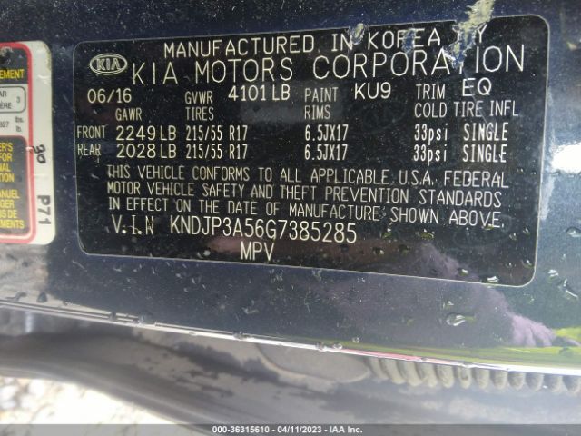 KNDJP3A56G7385285 KIA SOUL +
