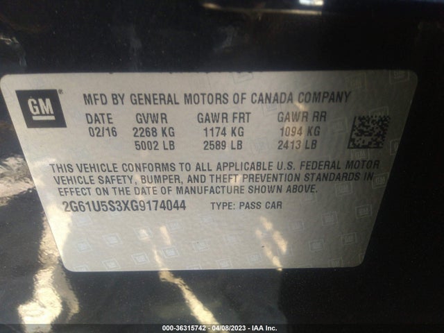 Cadillac Xts Livery Package 2016 2G61U5S3XG9174044 Image 11
