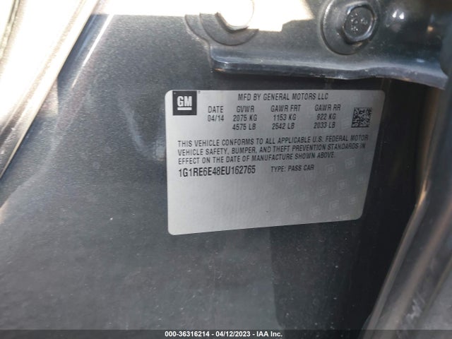 Chevrolet Volt 2014 1G1RE6E48EU162765 Image 10
