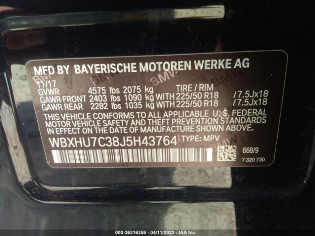 WBXHU7C38J5H43764 BMW X1 Sdrive28i