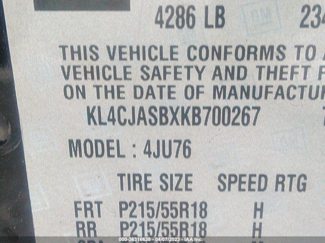 Buick Encore Preferred 2019 KL4CJASBXKB700267 Image 10