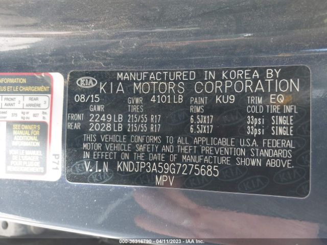 KNDJP3A59G7275685 KIA SOUL +