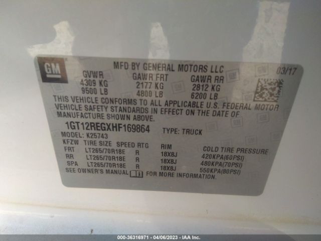 1GT12REGXHF169864 GMC SIERRA 2500HD