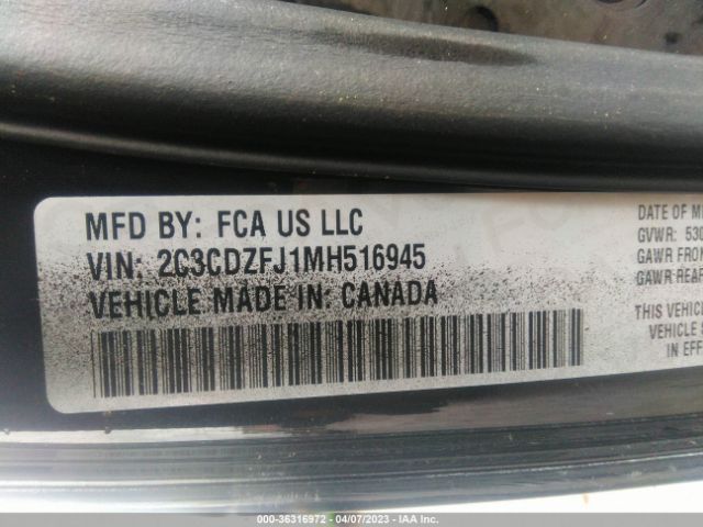 2C3CDZFJ1MH516945 Dodge Challenger R/t Scat Pack