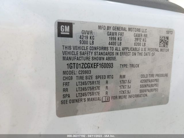 1GT01ZCGXEF160093 GMC Sierra 2500hd Work Truck
