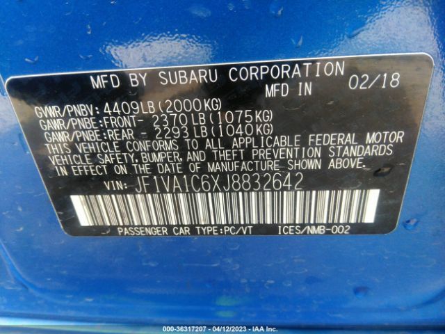 JF1VA1C6XJ8832642 Subaru Wrx Premium