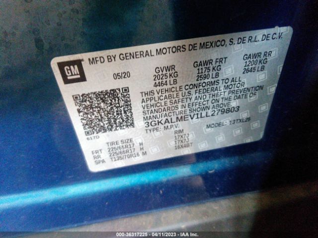 3GKALMEV1LL279803 GMC Terrain Sle