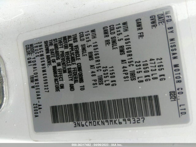 Nissan Nv200 Compact Cargo S 2021 3N6CM0KN9MK699327 Image 10
