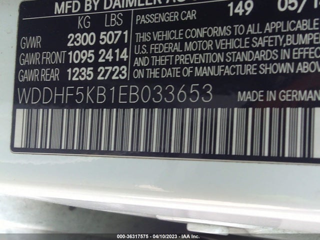 WDDHF5KB1EB033653 Mercedes-Benz E-class E 350