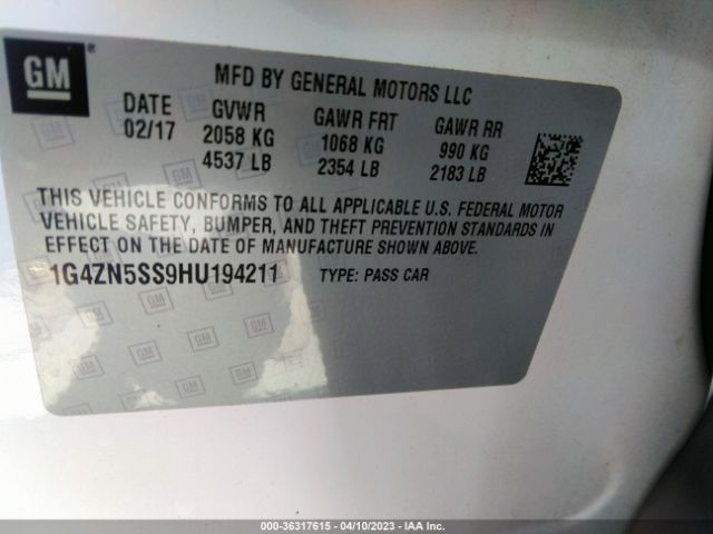 1G4ZN5SS9HU194211 Buick Lacrosse Preferred