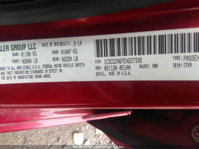 1C3CDZAB7EN227335 Dodge AVENGER SE