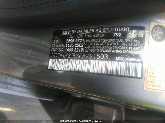 WDDHH8JB3EA781503 Mercedes-Benz E-class E 350