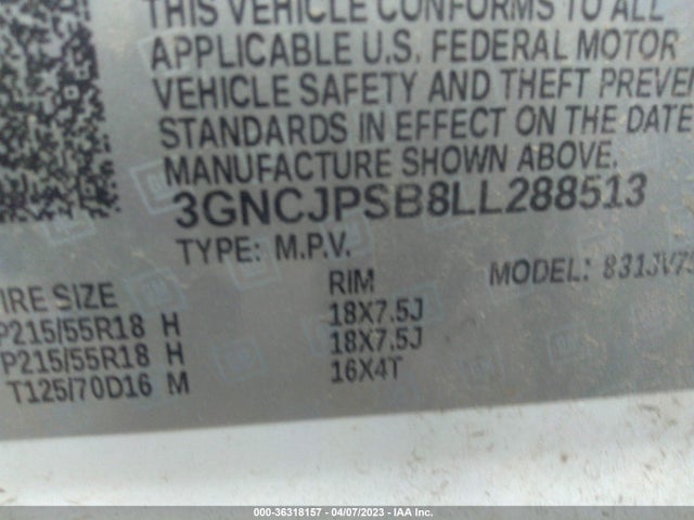 Chevrolet Trax Lt 2020 3GNCJPSB8LL288513 Image 10