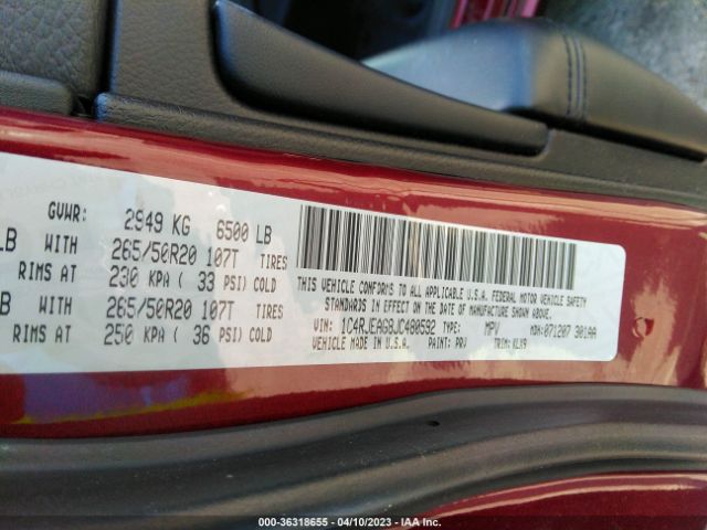 1C4RJEAG8JC480592 Jeep Grand Cherokee Altitude