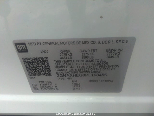Chevrolet EQUINOX LS 2023 3GNAXHEG0PL168455 Image 9