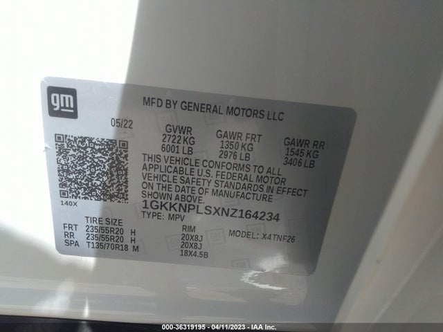 GMC Acadia Denali 2022 1GKKNPLSXNZ164234 Image 9