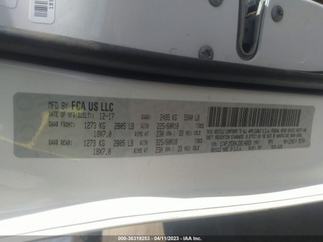 1C4PJMDB4JD614669 Jeep Cherokee Limited