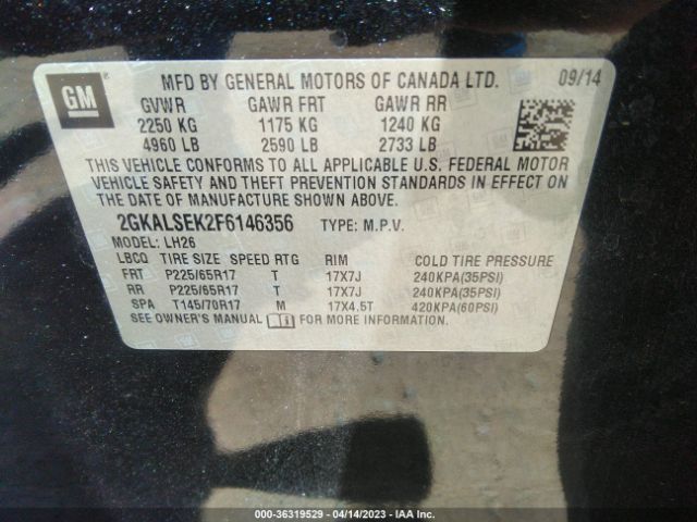 2GKALSEK2F6146356 GMC Terrain Slt