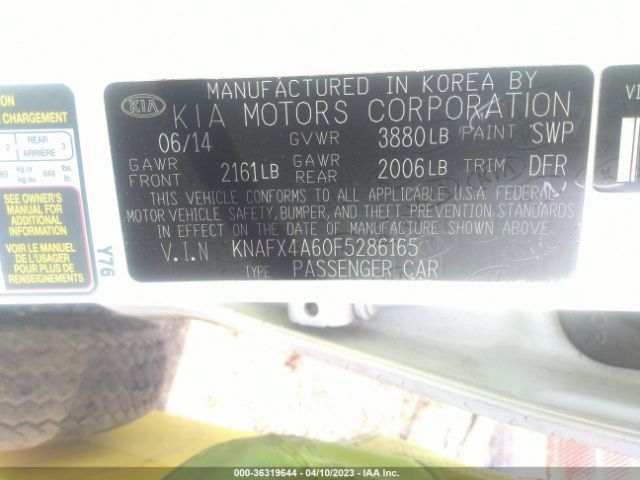 KNAFX4A60F5286165 KIA FORTE LX