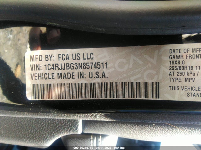 2022 Jeep Grand Cherokee, VIN: 1C4RJJBG3N8574511