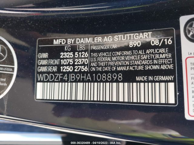 WDDZF4JB9HA108898 Mercedes-Benz E-class E 300