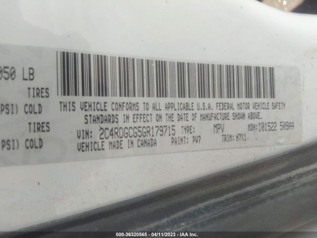 2C4RDGCG5GR179715 Dodge Grand Caravan Sxt