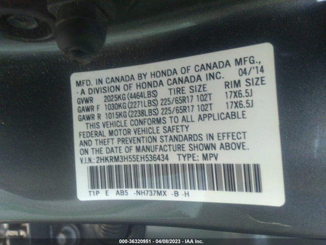 Honda CR-V EX 2014 2HKRM3H55EH536434 Image 10