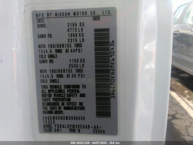3N6CM0KN2MK690436 Nissan Nv200 Compact Cargo S
