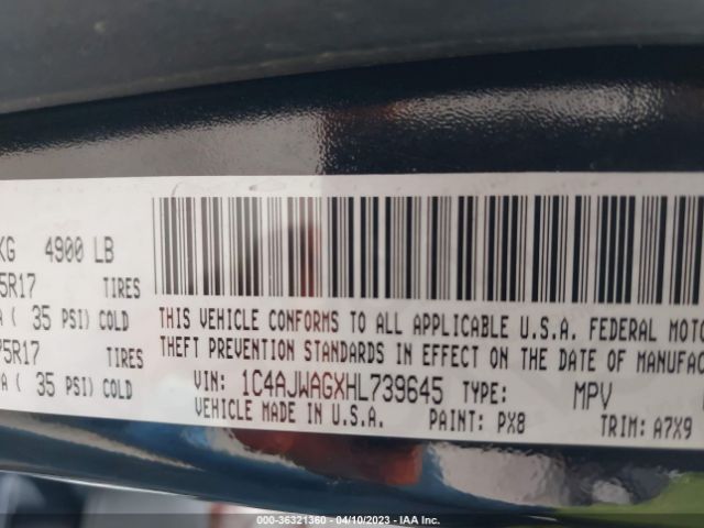 1C4AJWAGXHL739645 Jeep Wrangler Sport