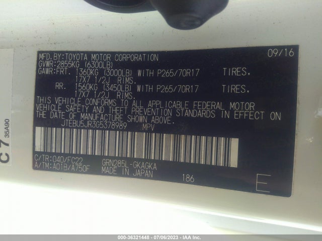 Toyota 4runner Limited/trail/sr5 2016 JTEBU5JR3G5378989 Image 16