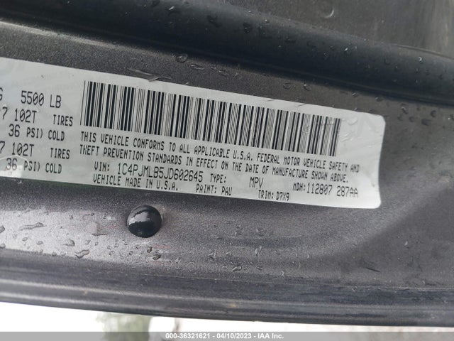 1C4PJMLB5JD602645 Jeep Cherokee Latitude Plus