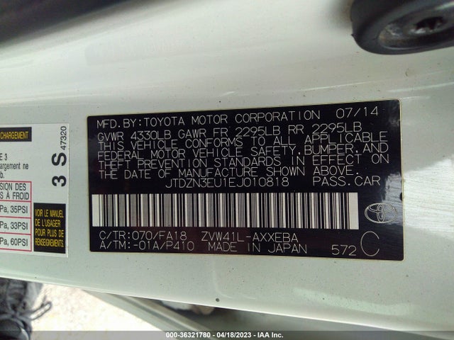Toyota Prius V Two/three/five 2014 JTDZN3EU1EJ010818 Image 9