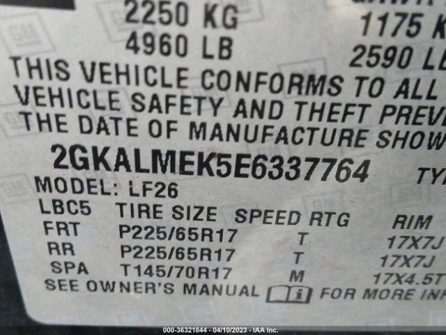 2GKALMEK5E6337764 GMC Terrain Sle