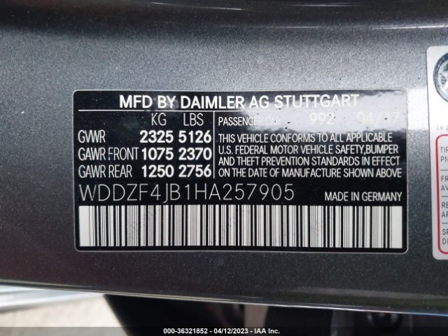 WDDZF4JB1HA257905 Mercedes-Benz E-class E 300