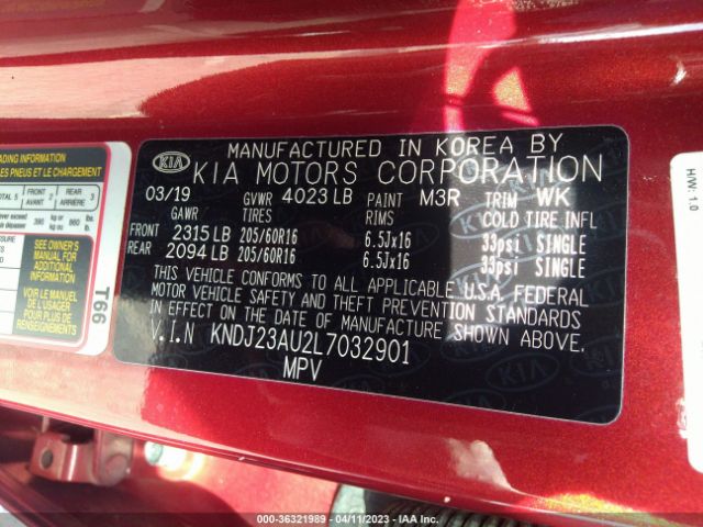 KNDJ23AU2L7032901 KIA SOUL LX