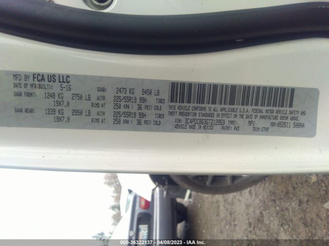 3C4PDCBG3GT212953 Dodge Journey Sxt