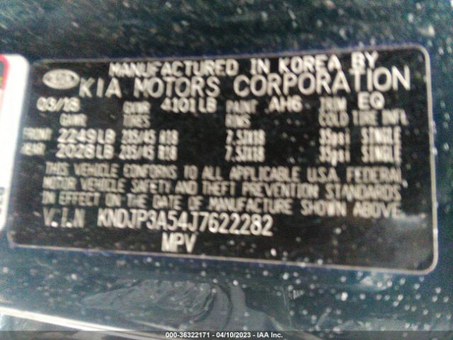 KNDJP3A54J7622282 KIA SOUL +