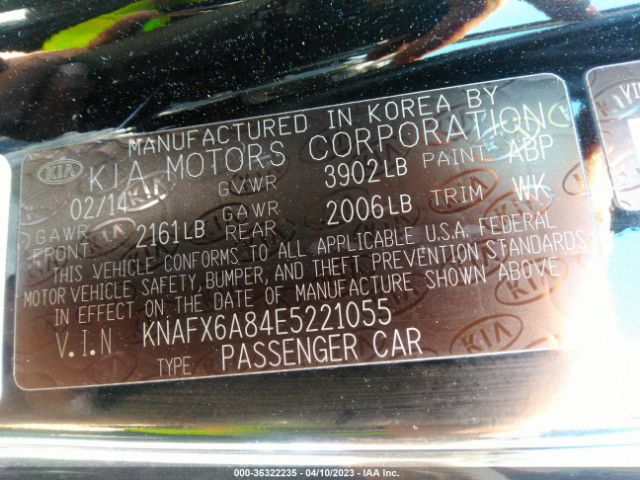 KNAFX6A84E5221055 KIA Forte Koup Ex
