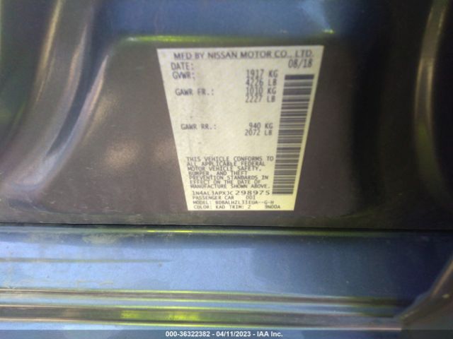 1N4AL3APXJC298975 Nissan Altima 2.5 Sr