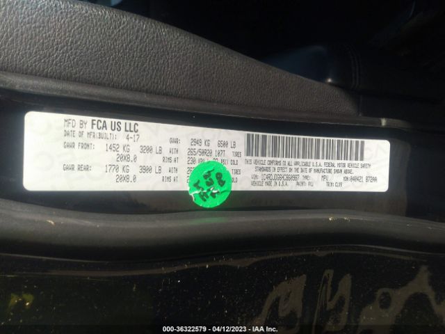 1C4RDJDG6HC860987 Dodge DURANGO GT