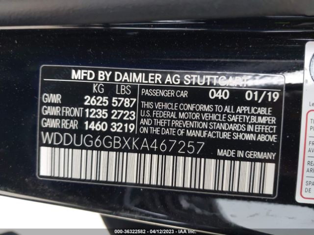 WDDUG6GBXKA467257 Mercedes-Benz S-class S 450