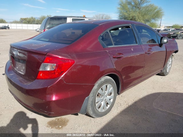 2012 HONDA CIVIC SDN LX VIN: 2HGFB2F51CH544141