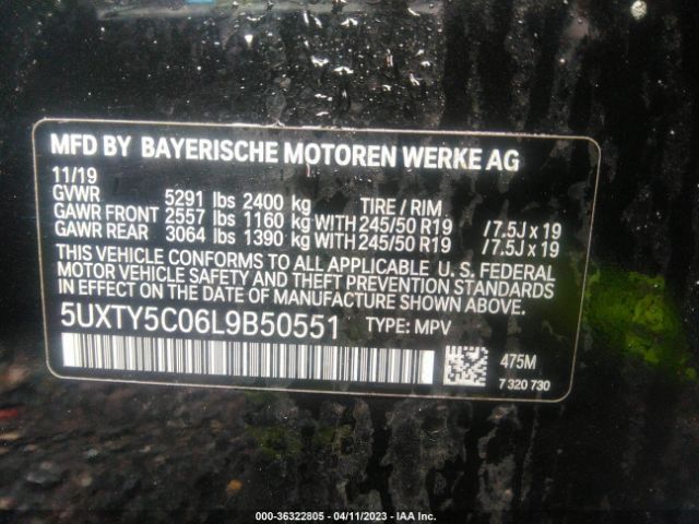 5UXTY5C06L9B50551 BMW X3 Xdrive30i