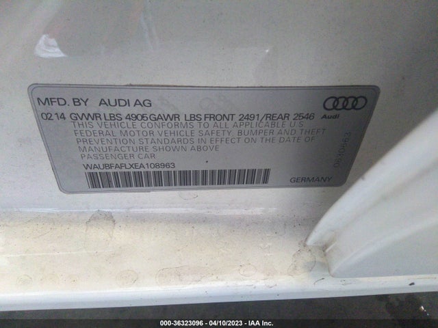 WAUBFAFLXEA108963 Audi A4 PREMIUM