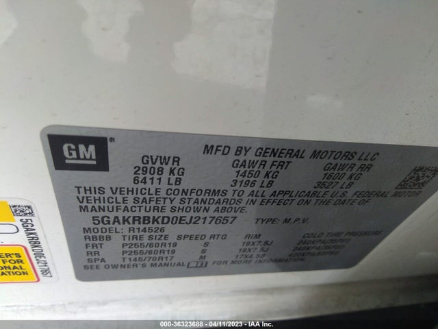 5GAKRBKD0EJ217657 Buick Enclave Leather