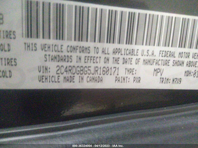 Dodge Grand Caravan Se Plus 2018 2C4RDGBG5JR160171 Image 9
