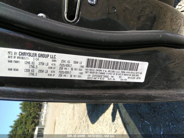 Dodge Journey Sxt 2014 3C4PDDBG9ET206061 Image 9